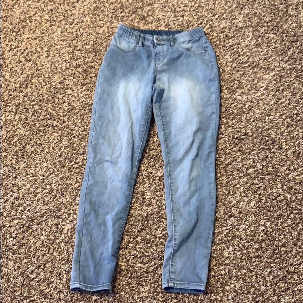 Blue skinny jeans for sale